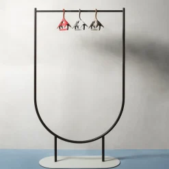 Rudi Coat Stands<Mask Clothes Valet with Blue Petrol Base