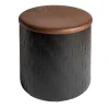 Splot Design Ottomans & Poufs<Mastio Black Wood Pouf