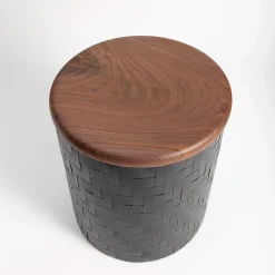 Splot Design Ottomans & Poufs<Mastio Black Wood Pouf