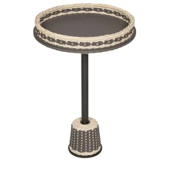 Giobagnara Side Tables<Matisse Leather & Rattan Side Table - Large