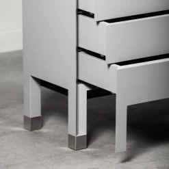 Paolo Pallucco Dressers<Matte Gray Lacquered Wood Dresser