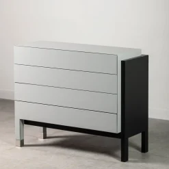 Paolo Pallucco Dressers<Matte Gray Lacquered Wood Dresser