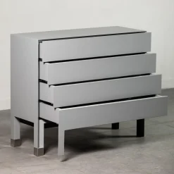 Paolo Pallucco Dressers<Matte Gray Lacquered Wood Dresser