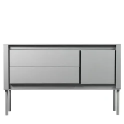 Paolo Pallucco Sideboards Buffets<Matte Gray Lacquered Wood Sideboard