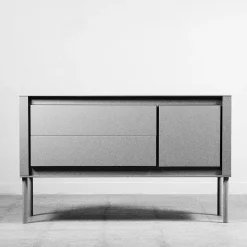 Paolo Pallucco Sideboards Buffets<Matte Gray Lacquered Wood Sideboard