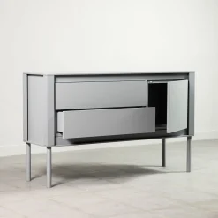 Paolo Pallucco Sideboards Buffets<Matte Gray Lacquered Wood Sideboard
