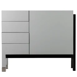 Paolo Pallucco Cabinets<Matte Gray Lacquered Wood Cabinet With Door