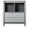 Paolo Pallucco Cabinets<Matte Gray Lacquered Wood Cabinet #B