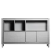 Paolo Pallucco Cabinets<Matte Gray Lacquered Wood Cabinet #C