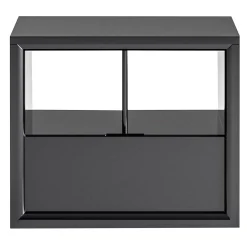 CPRN Homood Nightstands<Maverick Gray Glossy Lacquered Wood Nightstand