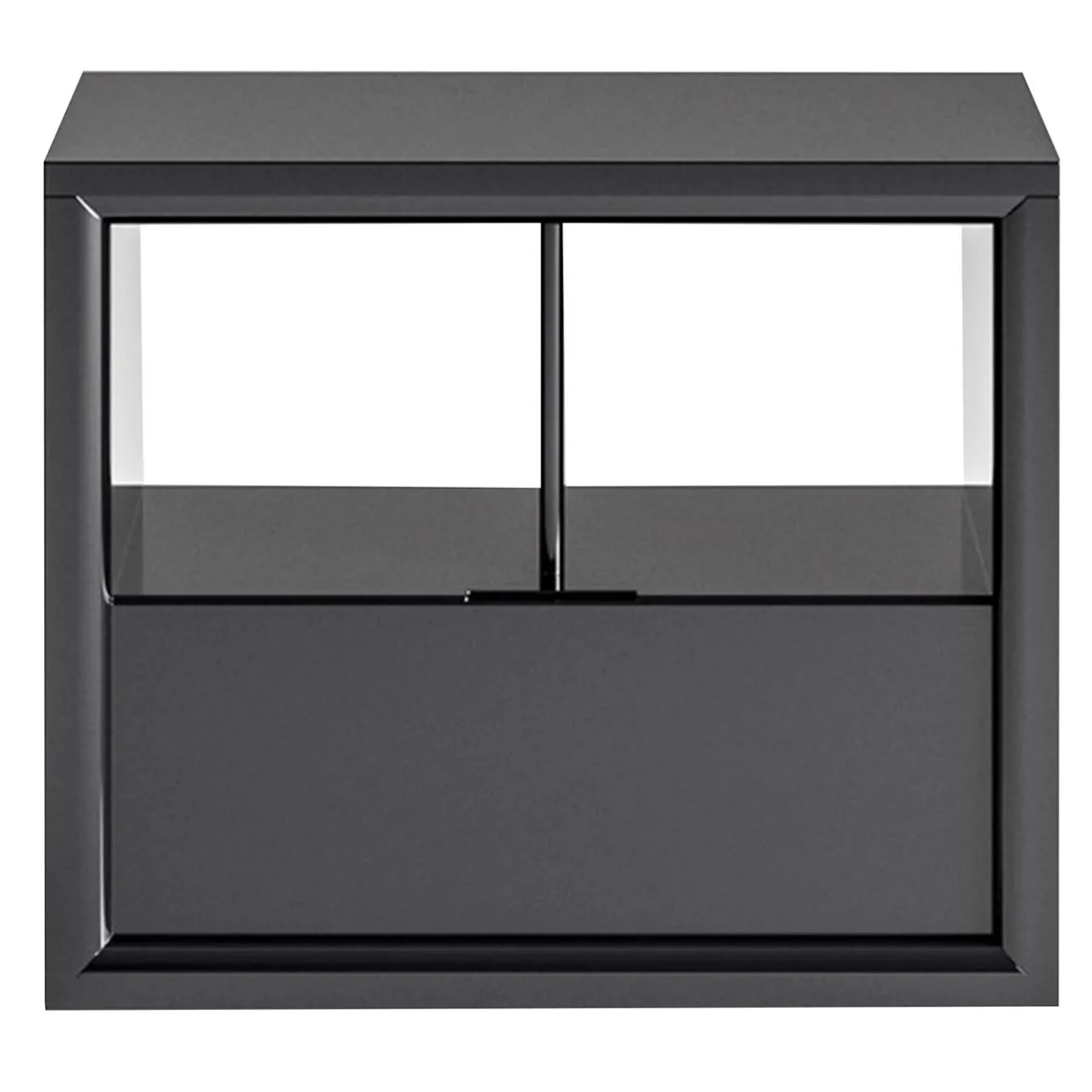 CPRN Homood Nightstands<Maverick Gray Glossy Lacquered Wood Nightstand