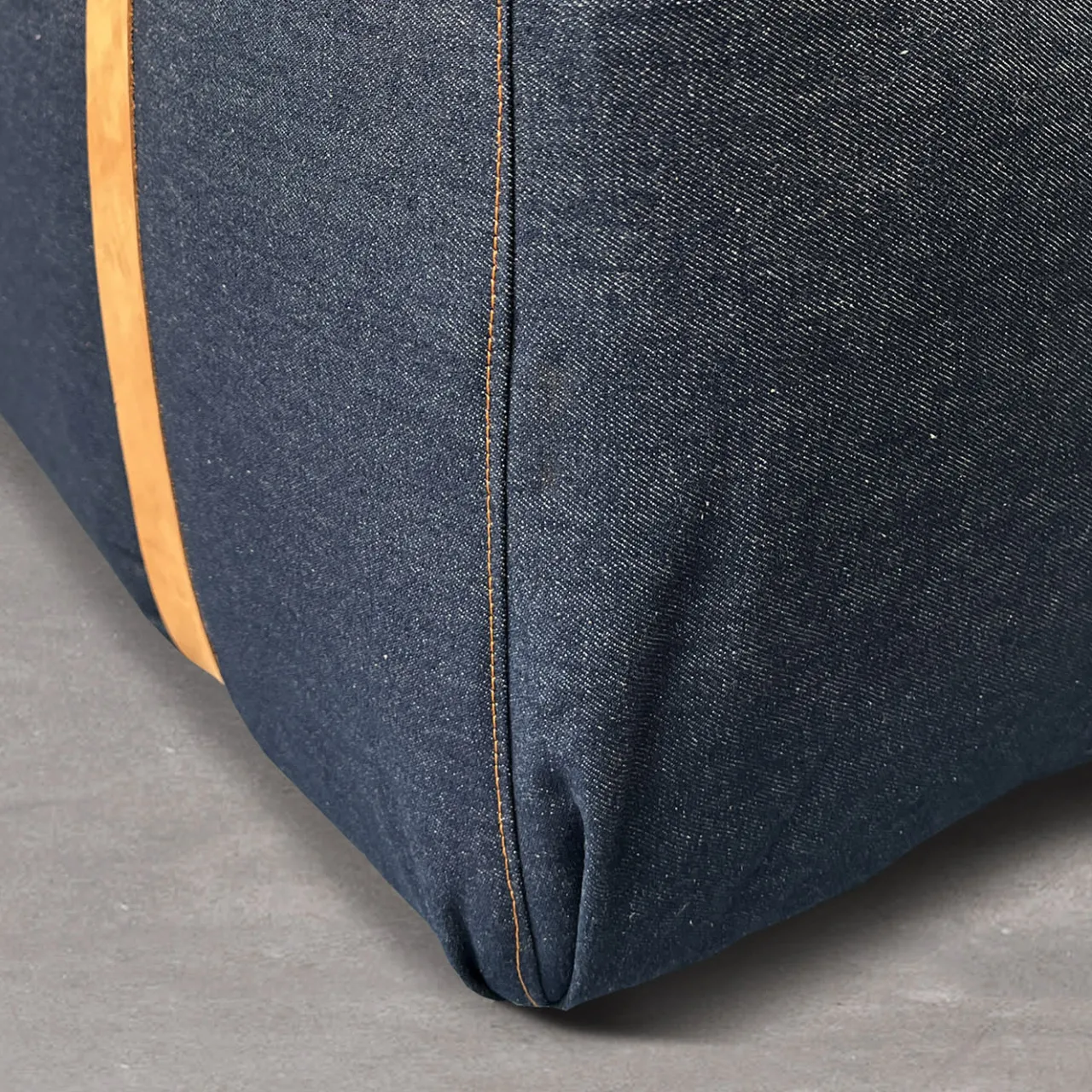 DLA Design Lab Ottomans & Poufs<Maxi Docker Dark Blue Denim Pouf