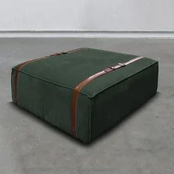 DLA Design Lab Ottomans & Poufs<Maxi Docker English Green Velvet Pouf