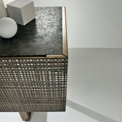 Laura Meroni Sideboards Buffets<Maxima Bd 91 Unique Walnut Marble Sideboard 2 Drawers