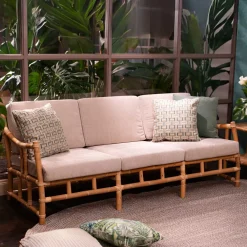 Mila Maurizi Sofas<Maya Manao & Manila Cane 3-Seater Sofa With Cushions
