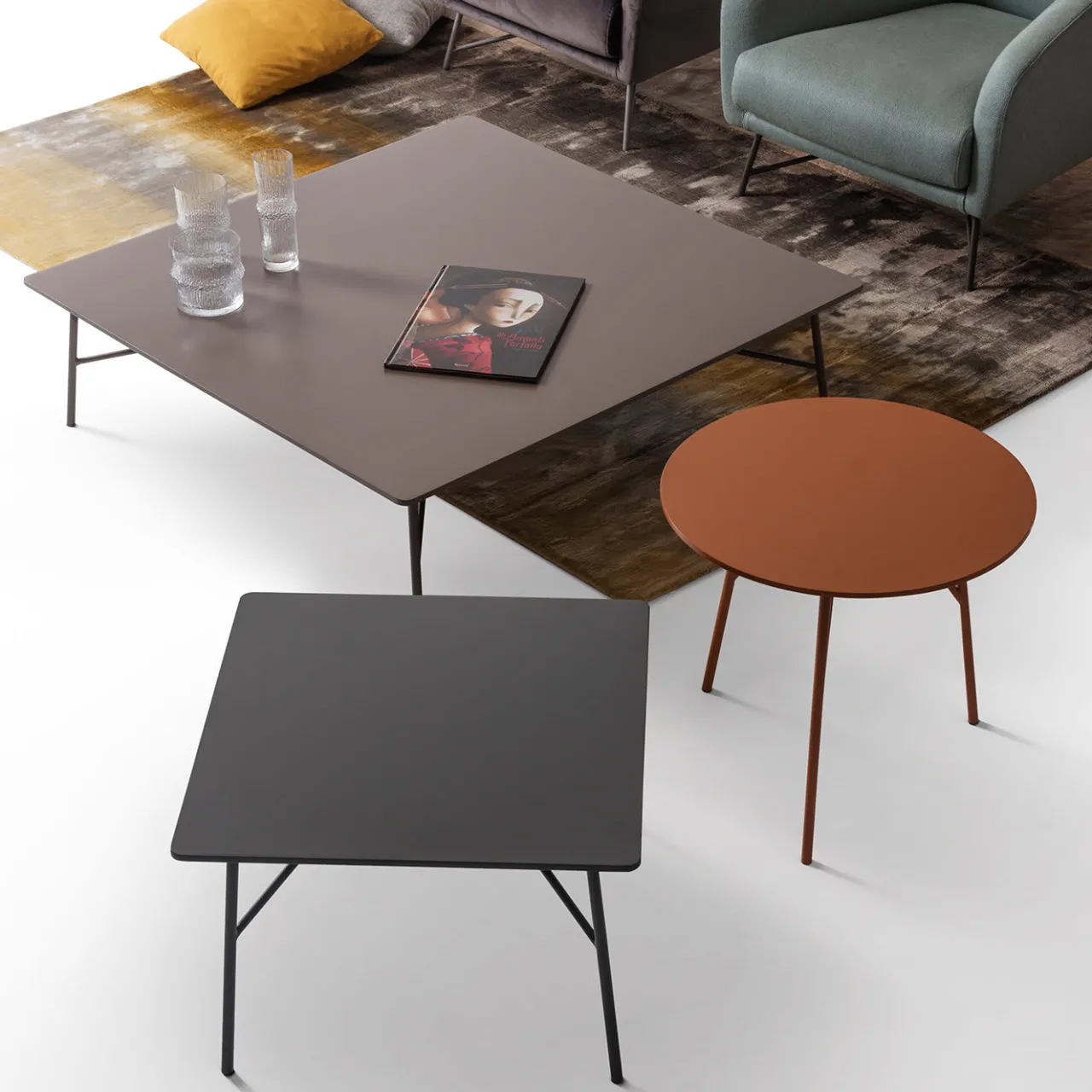 My Home Coffee Tables<Mek Round Rust Coffee Table by Angeletti Ruzza