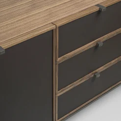 Durame Sideboards Buffets<Melody 4 Brown Wood Sideboard
