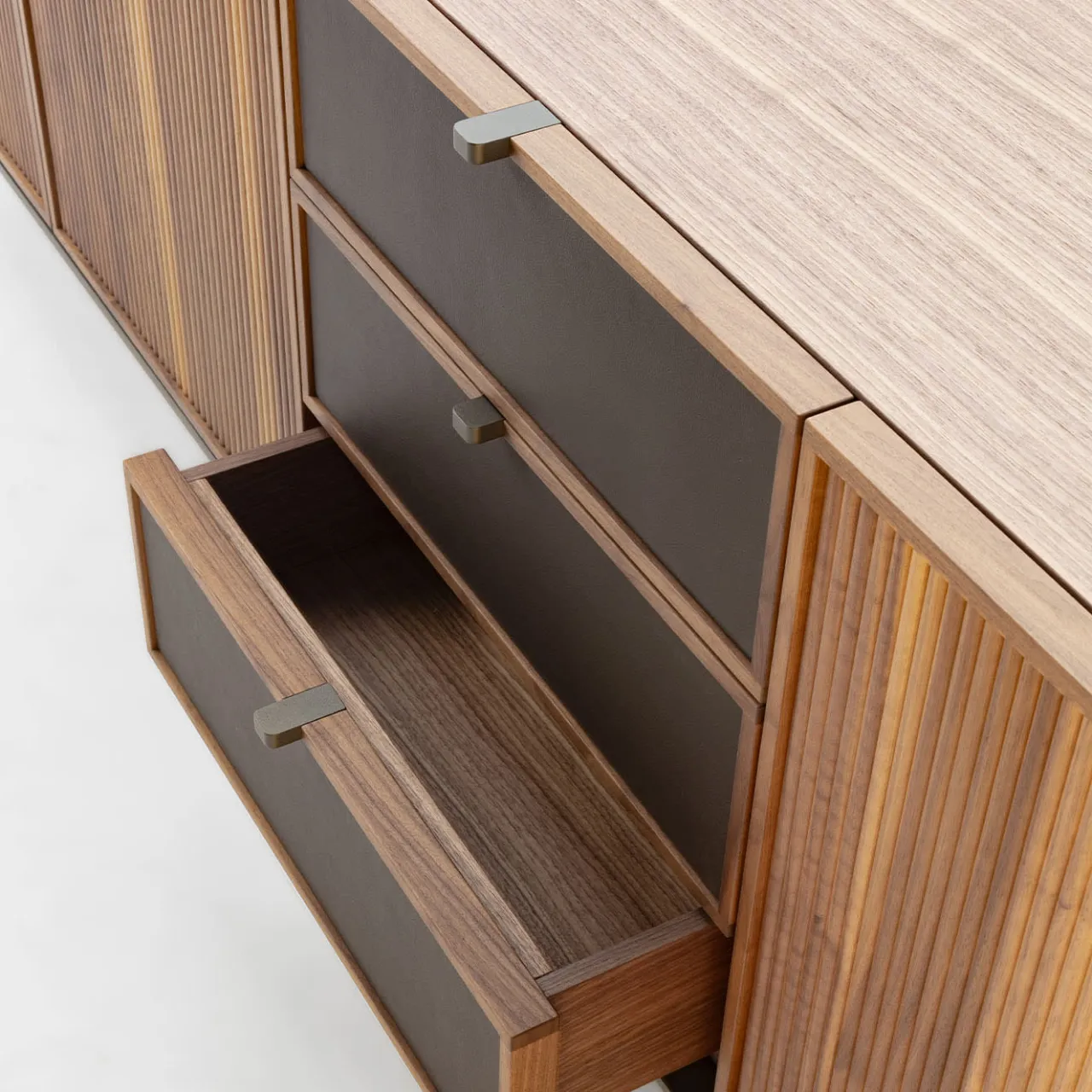 Durame Sideboards Buffets<Melody 4 Canaletto Walnut Wood Storage Sideboard
