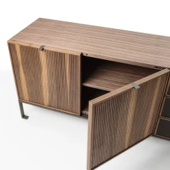 Durame Sideboards Buffets<Melody 4 Canaletto Walnut Wood Storage Sideboard