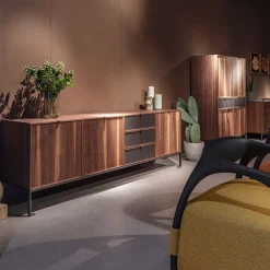 Durame Sideboards Buffets<Melody 4 Canaletto Walnut Wood Storage Sideboard