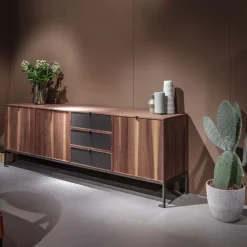 Durame Sideboards Buffets<Melody 4 Canaletto Walnut Wood Storage Sideboard