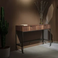 Durame Consoles<Melody Canaletto Walnut Wood Console Table