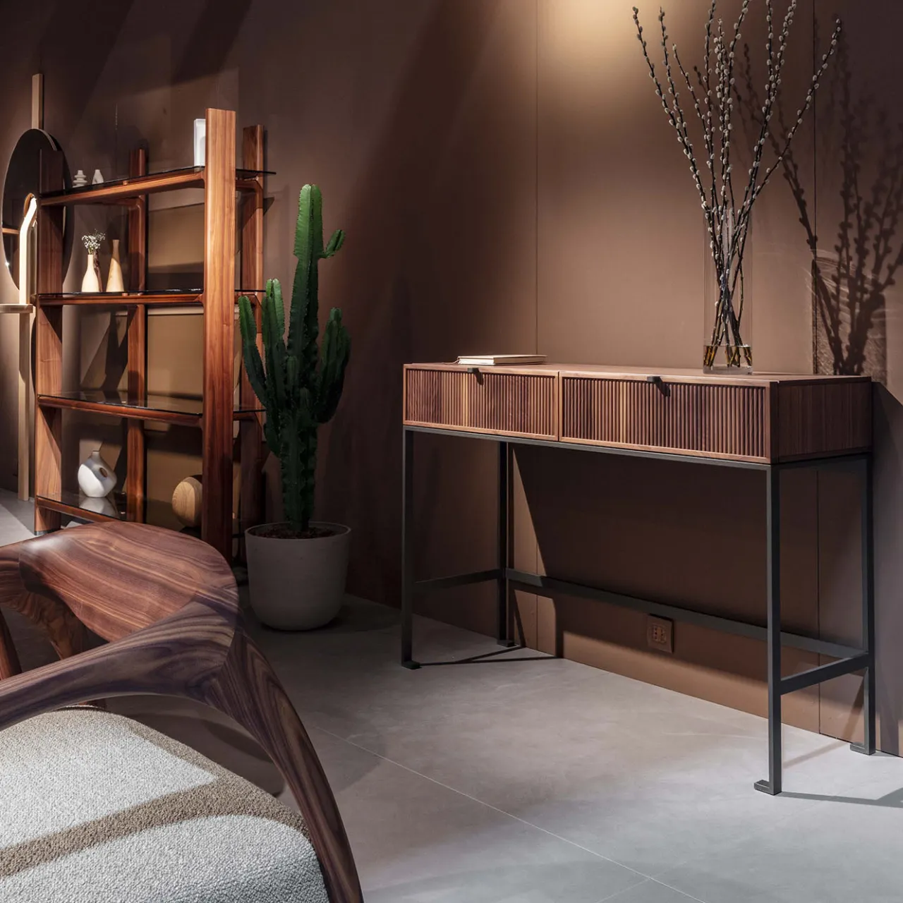Durame Consoles<Melody Canaletto Walnut Wood Console Table