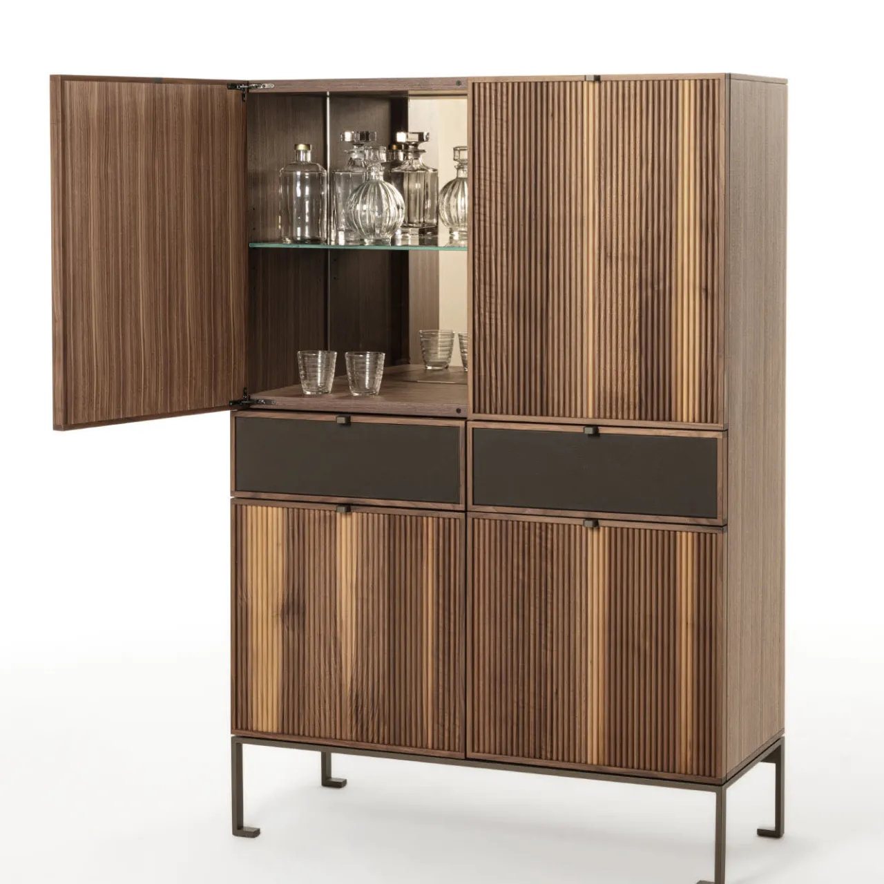 Durame Cabinets<Melody L Canaletto Walnut Wood Storage Cabinet