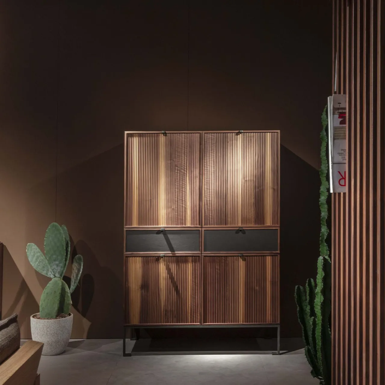 Durame Cabinets<Melody L Canaletto Walnut Wood Storage Cabinet