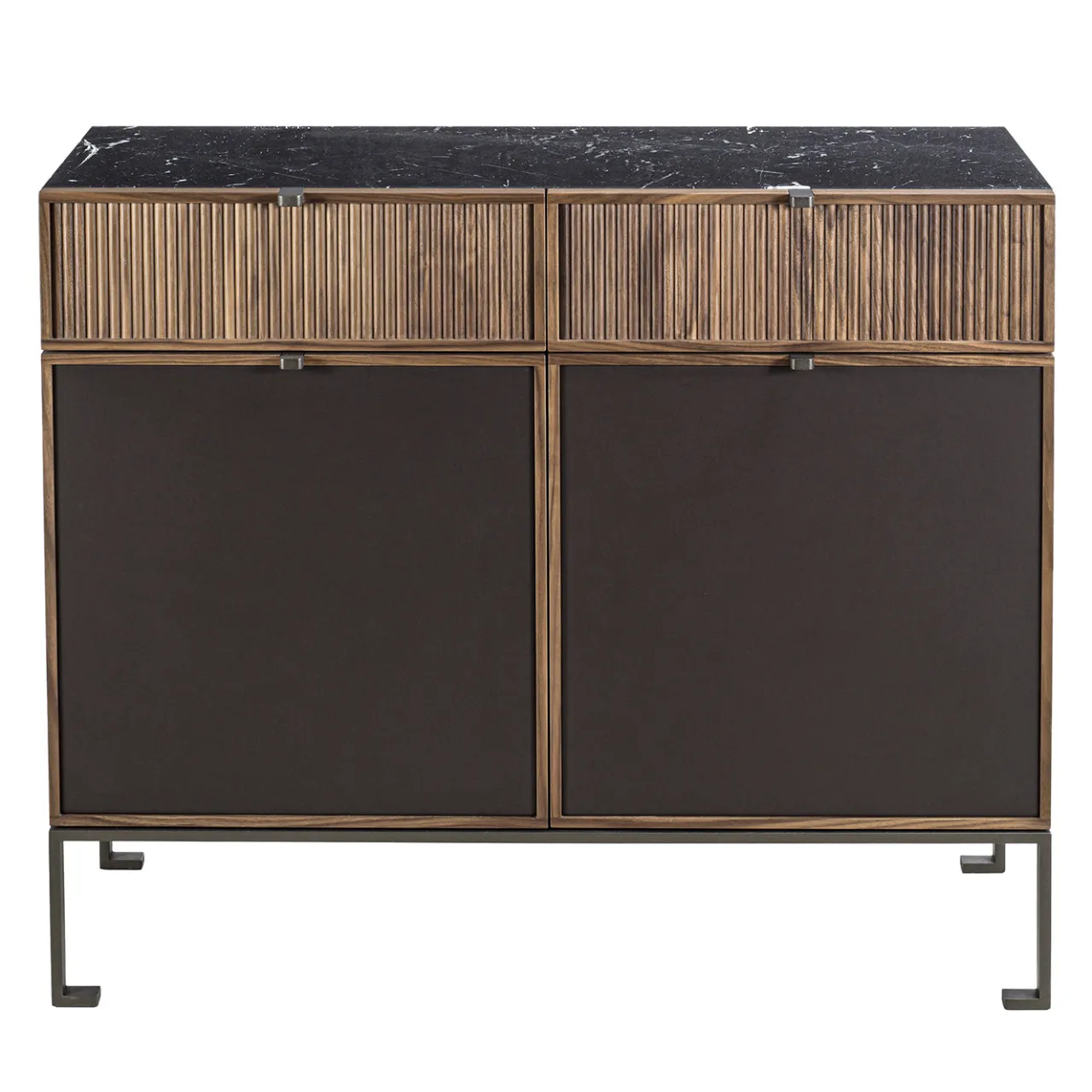 Durame Sideboards Buffets<Melody 2X Brown Wood with Marble Top Sideboard