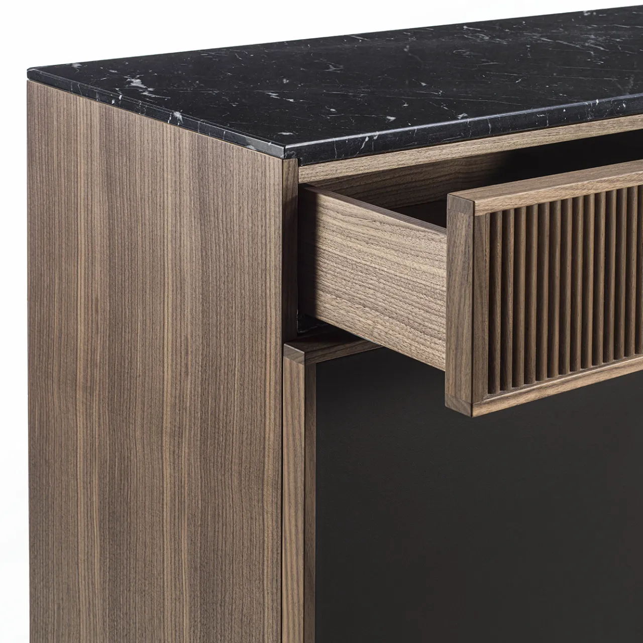 Durame Sideboards Buffets<Melody 2X Brown Wood with Marble Top Sideboard