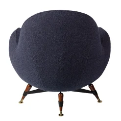 Visionnaire Outdoor Armchairs<Mercury Blue Bouclé Outdoor Swivel Armchair