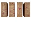 Omar Barbero Shelves<MESCOLANZA Set of 4 Wood Wall Cabinets with Inlays