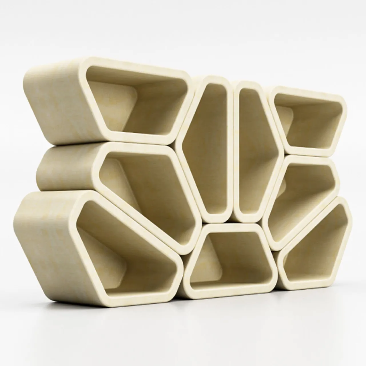 Pimar Limestone Bookcases<Messapo Modular Lecce Limestone Highboard by Noii Studio