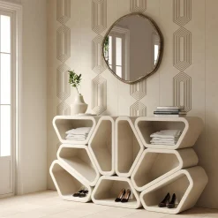 Pimar Limestone Bookcases<Messapo Modular Lecce Limestone Highboard by Noii Studio