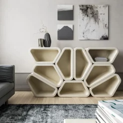 Pimar Limestone Bookcases<Messapo Modular Lecce Limestone Highboard by Noii Studio