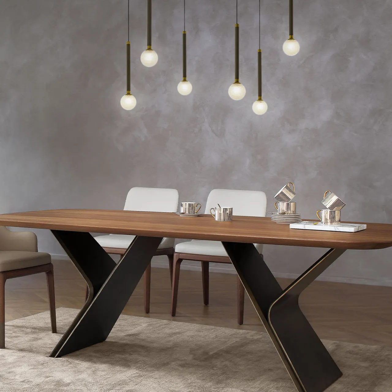 Morica Design Dining Tables<Metaverso Canaletto Walnut-Veneered Dining Table