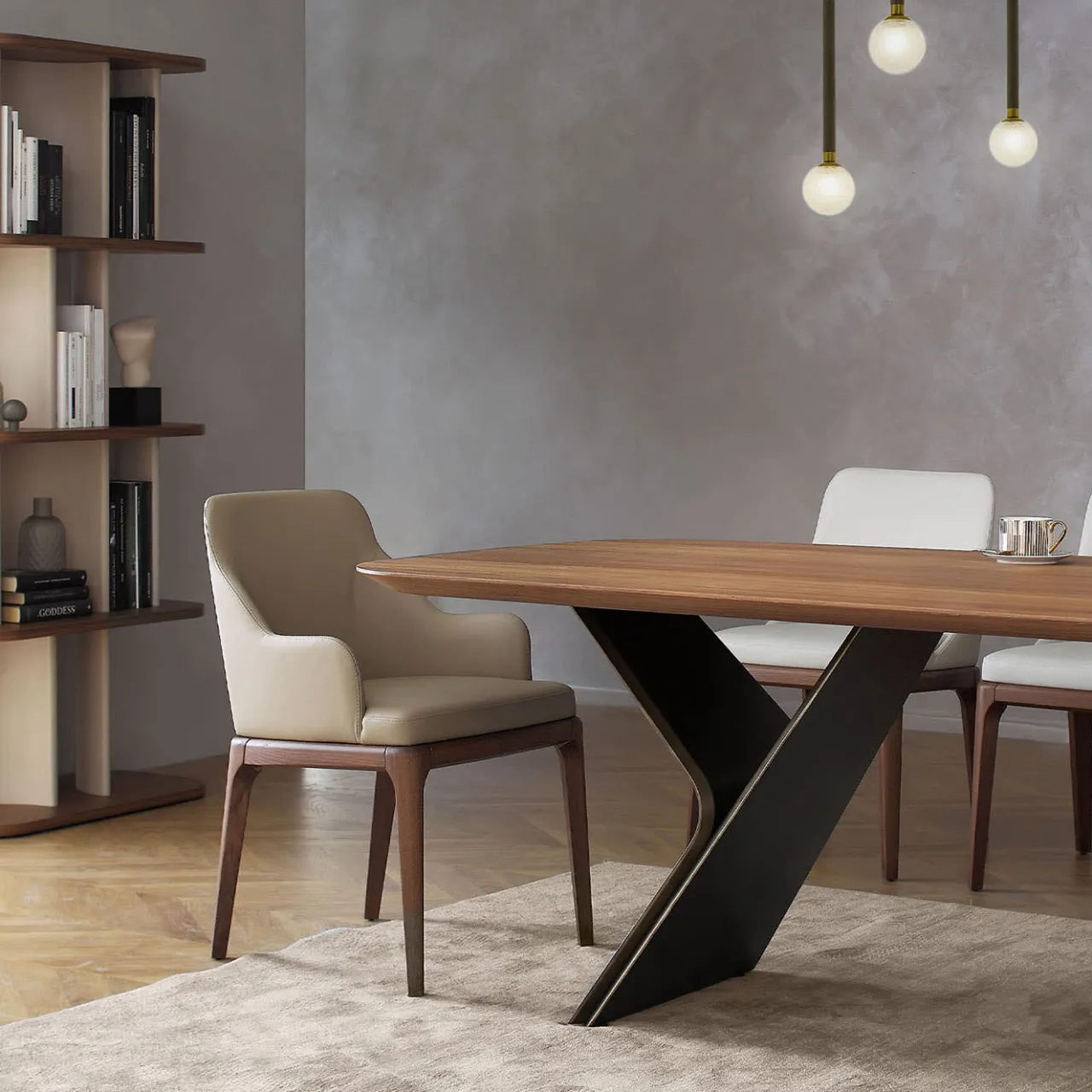 Morica Design Dining Tables<Metaverso Canaletto Walnut-Veneered Dining Table