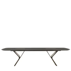 Morica Design Dining Tables<Metaverso Lazy Susan Rectangular Dining Table with a curved plywood base