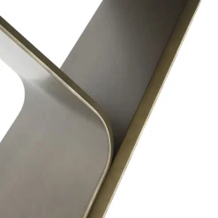 Morica Design Dining Tables<Metaverso Lazy Susan Rectangular Dining Table with a curved plywood base