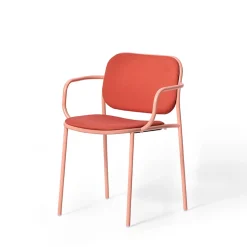 TrabA' Chairs<Metis Padded Red Chair With Arms by Gabbertas Studio