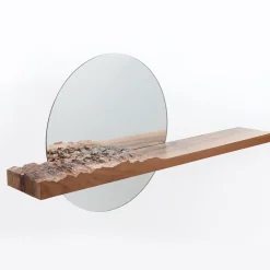 Dolomitisch Shelves<Mezzocielo Topographic Mirror with Shelf by Riccardo Vendramin