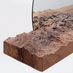 Dolomitisch Shelves<Mezzocielo Topographic Mirror with Shelf by Riccardo Vendramin