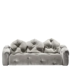 Meritalia Sofas<Michetta Three-seater Gray Velvet Sofa by Gaetano Pesce