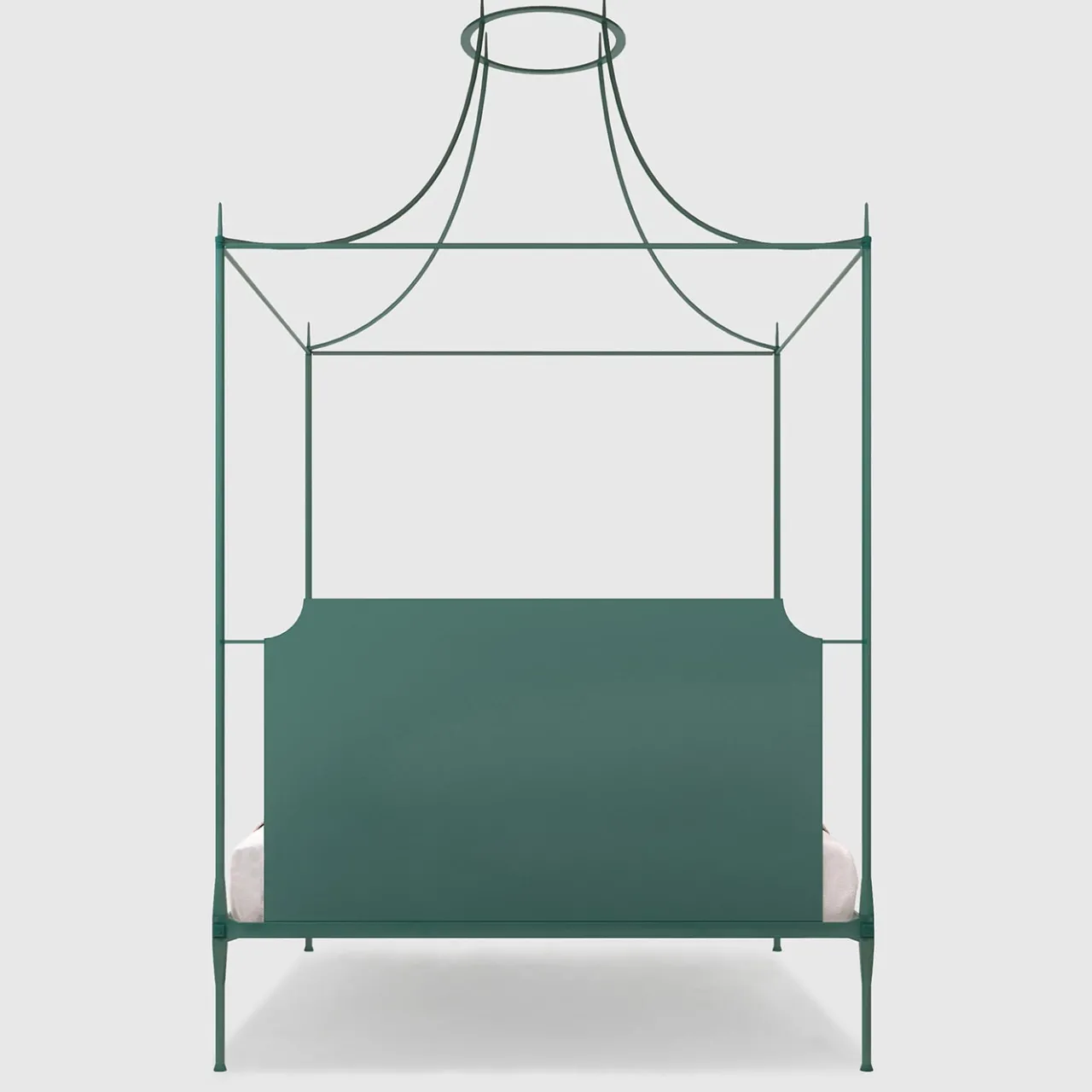 Lispi Beds<Mida Green Iron Canopy Double Bed