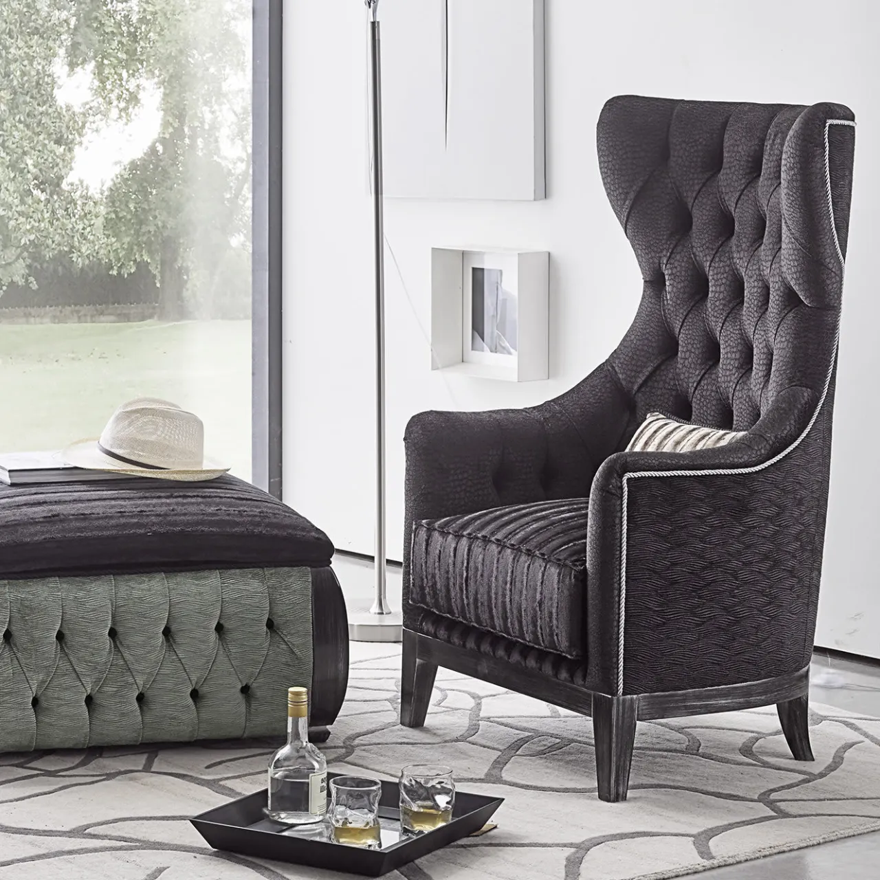 Morello Gianpaolo Armchairs<Mila Black Armchair