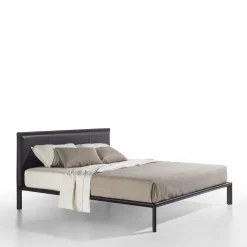 Enrico Pellizzoni Beds<Milano Brown Leather Bed
