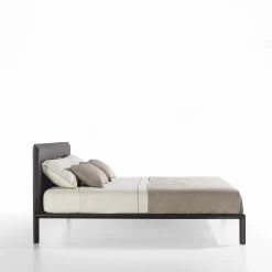 Enrico Pellizzoni Beds<Milano Brown Leather Bed