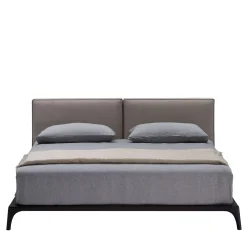 Bodema Beds<Milano King-Size Beige Leather Bed