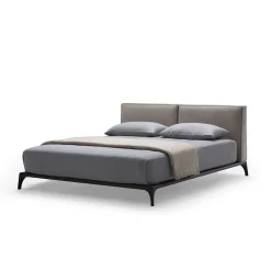 Bodema Beds<Milano King-Size Beige Leather Bed